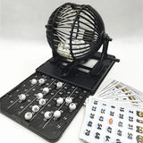 Family Lotto Traditional Bingo Game Set Educational Games Deluxe Lucky Ball hine for Home Travel Holiday Bar Party