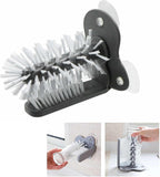 Glass Dish Brush Double Sided Cup Cleaning Brush Nylon Glass Brush With Suction Cup, Glass Dishwasher For Kitchen Bar Sink Cleaning Tools, Bottle Brus