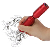 Tattoo Machine Pen Kit Interface 1300mAh Battery Powerful Motor Cordless Tattoo Power Supply for Cartridges Needles