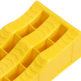RV Leveling Ramps 1 Pair Trailer Wheel Chocks Strong Weight Bearing Easy Clean Heavy Duty Molded Plastic Anti Slip for Car