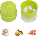 Garlic Press, Garlic Press With Container, Garlic Press Crusher, Easy To Clean, With Tank, Safe And Will Not Hurt Your Hands, Very Durable (green)