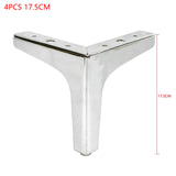4PCS Furniture Iron Sofa Chair Leg Legs Cupboard Table Bed legs Silver Sofa Legs