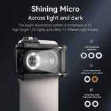 100X/150X/200X Mobile Microscope Lens Kit LED/ UV Lights Built-in CPL Filter Battery with Universal Phone Clip
