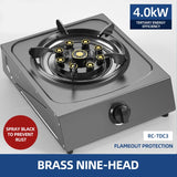 Household Stainless Steel Energy-Saving Gas Single Stove - Desktop for Kitchen Cooking
