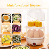 Multifunctional Electric Cooker - Double Layers Boiler for Rapid Breakfast Cooking