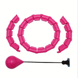 1pc 24/28/32 Sections Adjustable Sports Waist Circle, Slimming Removable Waist Massage Circle, Fitness Equipment For Gym