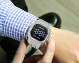 PINTIME Men Diamond Watch Top Brand Luxury Shing Iced Out Watches For Men Fashion Stainless Steel Band Men's Wristwatch