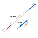 Cane Bd Walking Stick Reflective Titanium Alloy Foldable Easy Grip Lightweight Sturdy for Vision Impaired People