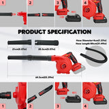 Cordless Leaf Brushless Electric Air Blower 6-Speed Up to 180MPH Vacuum Cleaner for Milwaukee 18V Battery (No Battery)