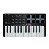 M-Vave 25 Key Usb Midi Keyboard Controller Mini Portable Usb Keyboard Piano Controller with 8 Backlit Drum Pads Dynamic Keybed