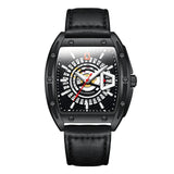 GUANQIN New Luxury Mechanical Leather Mens Watches 50M Waterproof AR Sapphire mirror Watch For Men Automatic Date Luminous Watch