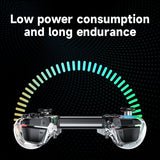 LinYuvo KS40 Transparent Style Wireless Joy-pad with 8 Color LED Switch/NS OLED,Turbo Function Controller Joystick for Lite