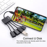 1 to 4 OTG Converter Cable Portable Data Transmission Practical Mini Charging Adapter