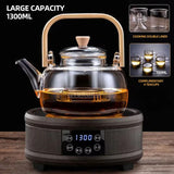 1300W Heater Tea Maker - 1300ml Household Cooking Teapot with Electric Ceramic Stove