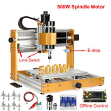 Mini Router Pro Aluminum Frame CNC 3018 Plus Upgrade Kit NEMA17 Stepper Motor 500W Spindle Limit Switch Offe Control