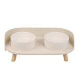 Protects Cat's Vertebra Food and Water in One-desigh Dog Cat Double Bowl Cat Bowl Feeds Semi Enclosed Anti Spill Raised