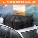 Waterproof Car Roof Cargo Carrier Universal Lage Storage Cube Bag for Travel Camping with Anti-slip Mat