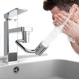 1080 Degree Rotating Extender Metal U Shaped Robotic Arm Universal Dual Model Splash-proof Filter Faucet Home Bathroom