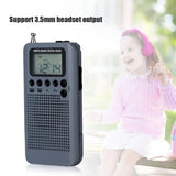 HRD-104 Digital Mini Pocket AM FM Radio with LCD Display 40mm Driver Speaker