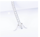 Sterling Silver Bracelet With Square Diamonds And Electroplated Real Gold