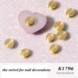30Pcs/Pack Metal Rotatable Bearing Shaft For Rotating 3D Nail Art Decorations DIY Crystal Jewelry Spin Accessory Tools
