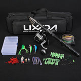 2pcs Ultra Light Rod and Combos Telescc Pole with Spinning Reel Combo Kit Fishing e Lures Hoo Set
