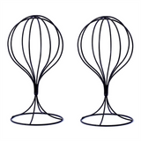 2 Pieces Modern Metal Stands Durable Stable Cap Wigs Holder Display Adult Rack Hat Model Stand