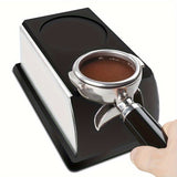 1pc Coffee Temper Stand, Sturdy Stainless Steel Tamping Stand For Coffee Machine And Coffee Tamper Storage Base With Mat Coffee Tampers Accessories