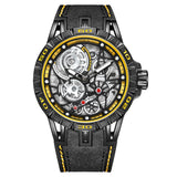 ONOLA Fashion Classic Unique Design Imitated Mechanical Sports Men's Watch Waterproof Japan Movement Quartz Black Military
