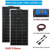 110V/220V System 300W PET Solar Panel+150A Charge Controller+12000W 10000W Inverter Power Generation Kit for Home Outdoor