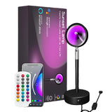 Sunset application remotely controls ground ambient light, projection background light