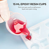Silicone Measuring Cups Tool Kit With Stir Sticks Finger Cots For DIY Epoxy Resin Mixing Jewelry Making