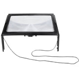 Reading Magnifier Full Page Optical Magnifying Desk Magnifying Glass Foldable LED Lens For Elderly Sewing Knitting
