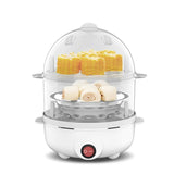 Multifunctional Electric Cooker - Double Layers Boiler for Rapid Breakfast Cooking