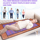 Infrared Heating Treatment Amethyst Mat Photon Hot Stone Therapy Natural Jade Back Massage cushion For Yoga Pain Stress Relief