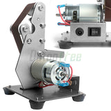 110V/220V Desktop Vertical Mini Electric Abrasive Belt Sandpaper Polishing DIY Angle Grinder Sening hine