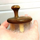 Natural sandalwood horn large teeth head scalp meridian yellow and white water massage hair treatment comb