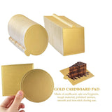 200 Piece Golden Mousse Mat Base Boards Paper Board Shape Dessert Tray Cake Decoration Tools