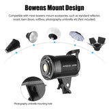 Andoer 60/80/100W LED Studio 5500K Dimmable Bowens Mount Continuous Light for Video Recording Portrait Photography