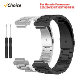 Solid metal bracelet For Garmin Forerunner 220/230/235/735XT/620/630 Watchband Accessories
