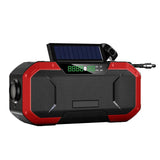 Hand Crank Radio Multifunctional Flashlight IPX5 Waterproof Bluetooth-compatible Household Phone Charger Orange