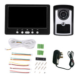 7-inch Monitor HD Video Door Phone Intercom System - With IR Night Vision and Wired Doorbell Camera