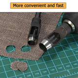 6Pcs Hollow Bits -Leather Hole Punch Tool Flexible Extension Hexagonal Handle Drill Bit Set