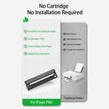 PeriPage A4 Paper Direct Thermal Transfer 304dpi Wireless 210mm Mini Mobile Photo Printer USB BT Connect