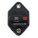 12-32V Circuit Breaker Trolling Motor Car Marine Boat Stereo Audio Inline Inverter Waterproof with Manual Reset Switch Fuse 30A