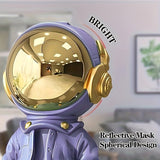 1pc Purple Astronaut Ornament, Resin Statue Art Craft, For Bookshelf, Home Living Room Office Cafe Decor, Room Tabletop Display Entryway Decor, Winter Christmas New Year Decor