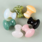Rose Quartz Jade Stone Massager Paddestoel Vorm Facial Eye Care Afslanken Tool Acupunctuur Massage Schraper Gua Sha Spa Therapie