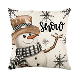 Christma Home Decor New Year 2025 Sofa Car Cushion Cover 45x45cm Christmas Pillowcase Xmas Tree Elk Snowman en Pillow Case