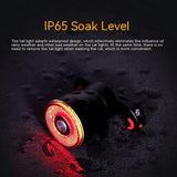 Bicycle Rear Light Waterproof Rechargeable Brake Sensing Lights Bike Safety Warning Lamp Cycg LED Taillight for Night Riding