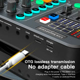 M6 Professional Noise Reduction Mixer Board Lighting Effect Live Sound Card Voice Changer